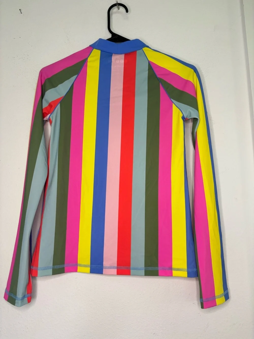 MINI BODEN NWT COLORFUL STRIPED LONG SLEEVE KIDS SWIM TOP SZ 13-14